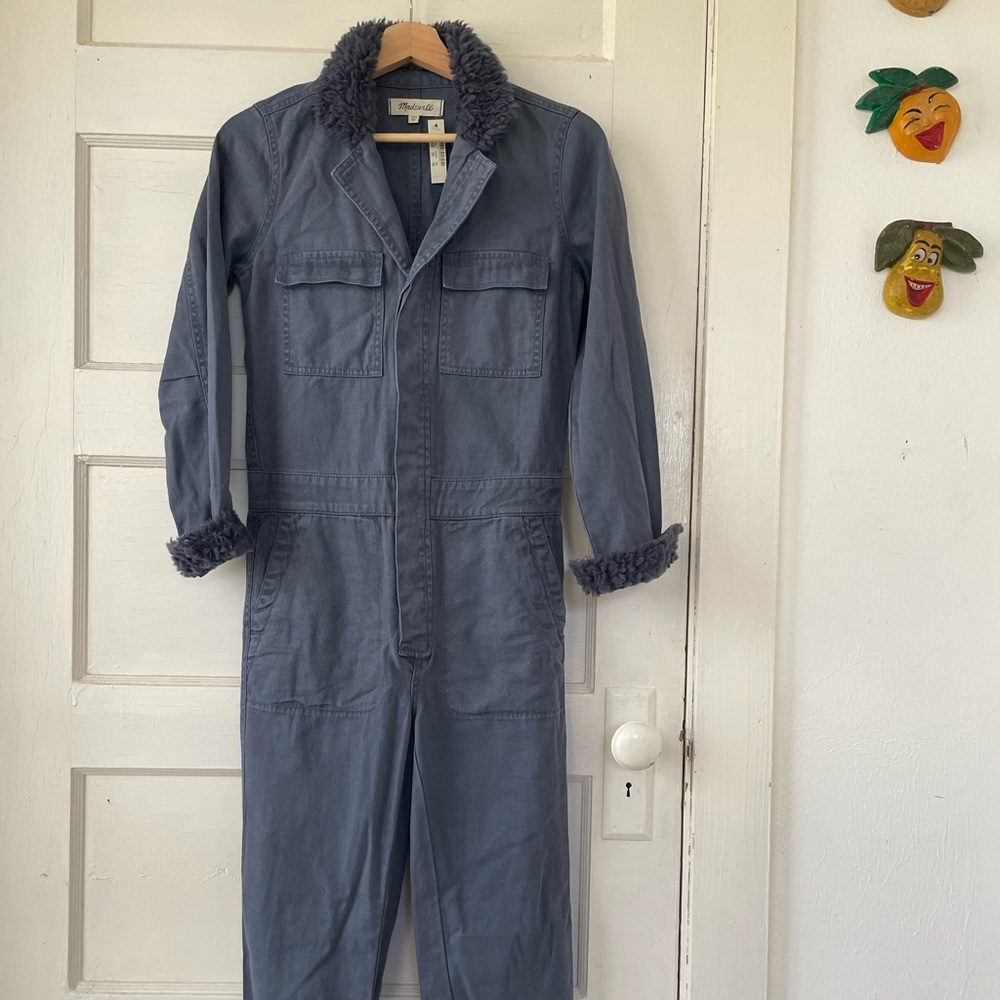 Madewell Sherpa Coverall Jumpsuit